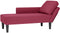 vidaXL - Chaise - longue - met - kussen - en - rechterarmleuning - fluweel - wijnrood