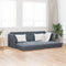 vidaXL - Ligbed/Bank - 2-in-1 - Donkergrijs - 213x144x60 - cm - Fluweel