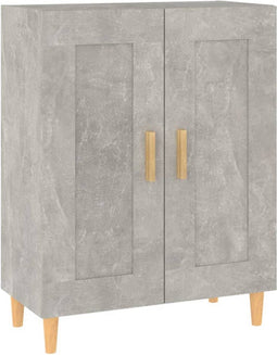 vidaXL - Dressoir - 69,5x34x90 - cm - bewerkt - hout - betongrijs