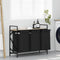 vidaXL - Wasmand - 3 - vakken - met - plank - sonoma - eikenkleurig