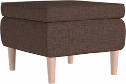 vidaXL - Kruk - met - houten - poten - stof - bruin
