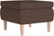 vidaXL - Kruk - met - houten - poten - stof - bruin