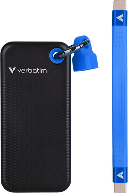 Verbatim Pocket SSD 2TB - Externe SSD - USB-C 3.2 Gen 2 - Zwart-Blauw