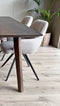 Old Inn - Eetkamertafel Mango walnoot met houten poot 200x100 cm