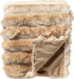Dutch Decor Plaid Emilly - Polyester - Lichtbruin - 130x160 cm - Irish Cream