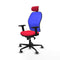 Piqueras y Crespo 2D036G2 - Bureaustoel - Verstelbare hoogte en hoofdsteun - Rood