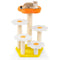 Coast Bloemen Krabpaal Kat - Schattig - 90 cm - 59 x 56 cm - Springplatform - Sisal - Geel