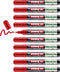 edding 50 EcoLine - verfstift - waterbasis - laag VOS-gehalte - rood (10 stuks)