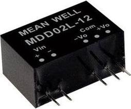 Mean Well MDD02N-15 DC/DC-convertermodule 67 mA 2 W Aantal uitgangen: 2 x Inhoud 1 stuk(s)