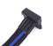 Silverstone PP07-BTSBA - Kabel - Molex (4-pin) naar SATA (data) - Blauw Zwart