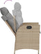 vidaXL - Tuinstoel - verstelbaar - met - kussens - poly - rattan - gemengd - beige