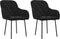 vidaXL - Eetkamerstoelen - 2 - st - fluweel - zwart