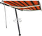 vidaXL - Luifel - handmatig - uittrekbaar - met - LED - 400x300 - cm - antracietkleur