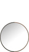 J-Line spiegel Rond - metaal/hout - zwart - small - Ø 40 cm