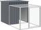 vidaXL - Kippenhok - met - ren - 110x813x110 - cm - gegalvaniseerd - staal - antraciet