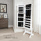 tectake® Luxe Spiegelkast - Sieradenkast - Kantelbaar - Wit - ca. 147 x 45 x 37 cm