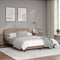 vidaXL - Bedframe - met - hoofdbord - kunstleer - cappucinnokleurig - 140x190 - cm