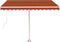 vidaXL - Luifel - vrijstaand - handmatig - uittrekbaar - 350x250 - cm - oranje - bruin