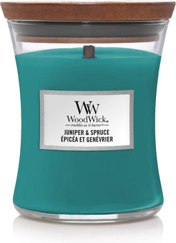 WoodWick Hourglass Medium Geurkaars - Juniper & Spruce