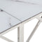 vidaXL - Wandtafel - roestvrijstaal - en - gehard - glas - zilverkleurig