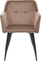 Set van 2 eetkamerstoelen JASMIN Fluweel Bruin