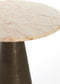 Light & Living Ronde Bijzettafel Ynez - Marmer - 36cm - Roze/Donkerbruin