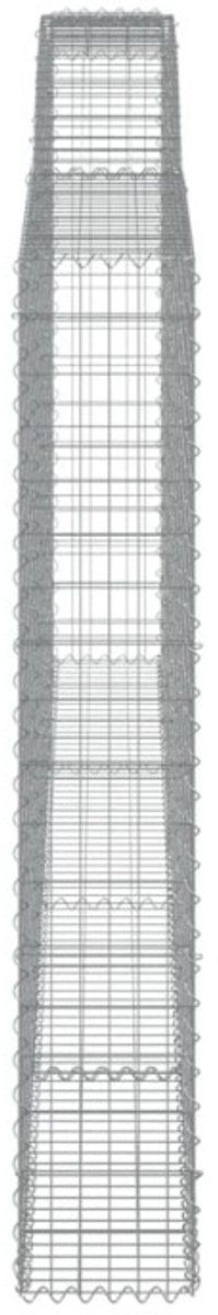 vidaXL - Schanskorven - 4 - st - gewelfd - 400x30x180/200 - cm - ijzer