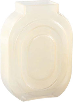 PTMD Lerise Ovale Vaas - 18 x 7,5 x 25 cm - Glas - Geel