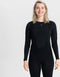 Rogelli Merino Thermo Ondershirt - Lange Mouwen - Ademend & Isolerend - Zwart - Maat L-XL