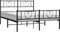 vidaXL - Bedframe - met - hoofd- - en - voeteneinde - metaal - zwart - 150x200 - cm