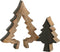 J-Line decoratie Kerstboom Puzzel - hout - zwart/naturel - small