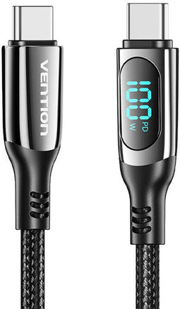 Vention TAYBAV - USB-C-kabel 100W 5A 1,2 m - Zwart