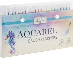 Brushpennen 20pcs - 1 waterbrush - Penseelstiften - Bullet journal - Handlettering set - Fineliners