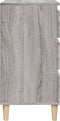 vidaXL - Nachtkastje - 40x35x70 - cm - bewerkt - hout - grijs - sonoma - eikenkleurig