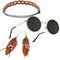 dressforfun - dameskostuum Hippie Weste - XL - inclusief zonnebril haarband oorbellen - bruin
