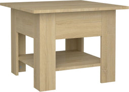 vidaXL - Salontafel - 55x55x42 - cm - bewerkt - hout - sonoma - eikenkleurig