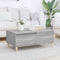 vidaXL - Salontafel - 90x50x36,5 - cm - bewerkt - hout - grijs - sonoma