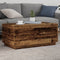 vidaXL - Salontafel - met - LED-verlichting - 90x50x40 - cm - oud - houtkleurig