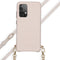Selencia Hoesje Geschikt voor Samsung Galaxy A52 (4G) / A52s / A52 (5G) Hoesje Met Koord - Selencia Aina Slang Hoesje met koord - Wit