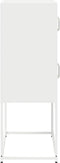 vidaXL - Hoge - kast - 68x39x107 - cm - staal - wit