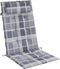 vidaXL - Stoelkussens - 2 - st - hoge - rug - ruitpatroon - oxford - stof - grijs