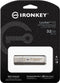 Kingston IronKey Locker+ 50 - USB Stick - 32GB - AES XTS 256 bits beveiliging - Zilver
