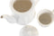 Set van koffiekopjes DKD Home Decor Natuurlijk Porselein Wit Bamboe