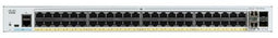 Cisco C1000-48P-4X-L - Managed Switch - 48x 100Mbps PoE 370W - Grijs Zwart