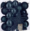 House of Seasons Plastic Kerstballen Set met Piek - 40 Stuks - Ø8 cm - Donkerblauw