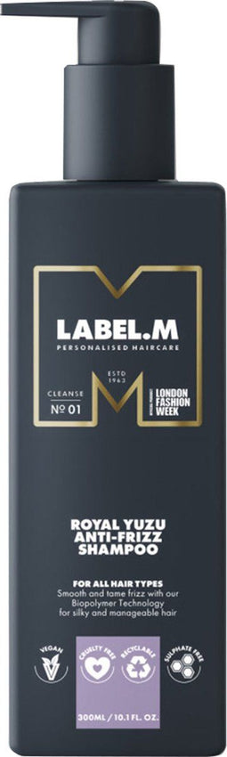 Label.M Royal Yuzu Anti-Frizz Shampoo - 300 ml- Normale shampoo - Voor Alle haartypes -