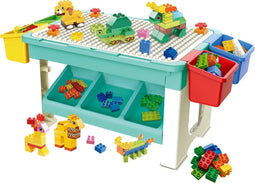 Speeltafel Duplo® - Bouwtafel met omkeerbaar blad - 69 Bouwblokken - 7 Opbergbakken