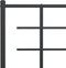 vidaXL - Hoofdbord - 107 - cm - metaal - zwart