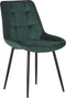 MELROSE - Eetkamerstoel - Donkergroen - Fluweel