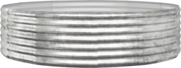 vidaXL - Plantenbak - 140x140x36 - cm - gepoedercoat - staal - zilverkleurig